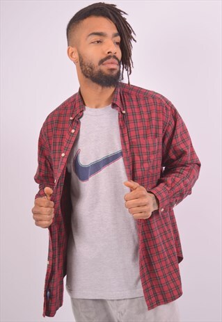 VINTAGE TOMMY HILFIGER SHIRT CHECK RED