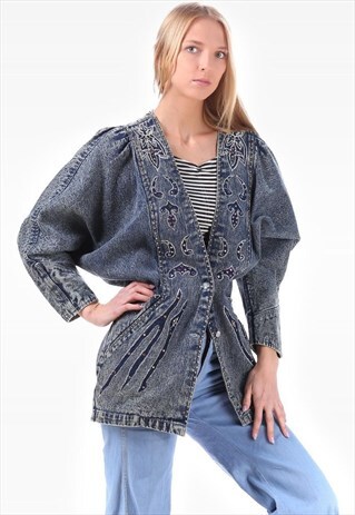 BAGGY DENIM JACKET ACID WASH