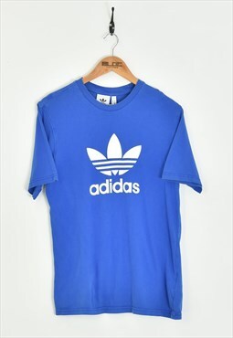Vintage Adidas T-Shirt Blue Medium