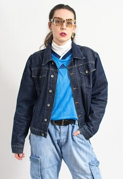 DKNY vintage y2k denim jacket in navy blue