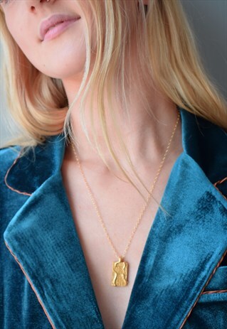 GOLD NECKLACE WITH PERSONALISED NAME AND SNAKE HANDMADE