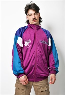 ADIDAS vintage 90s style track top jacket purple blue men