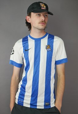 Vintage Nike Real Sociedad Football Shirt in Blue with Logo
