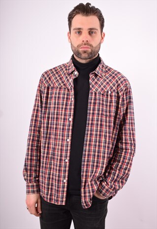 MENS VINTAGE FLANNEL SHIRT LARGE MULTI 90'S
