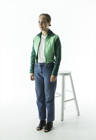 CROPPED SPORT JACKET / GREEN COMFY JACKET