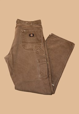 Vintage Dickies Trousers Cargo Pants 38x34 Brown 5127