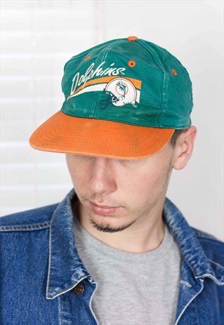 VINTAGE MIAMI DOLPHINS BASEBALL CAP LOGO 90S ONE SIZE 2.4