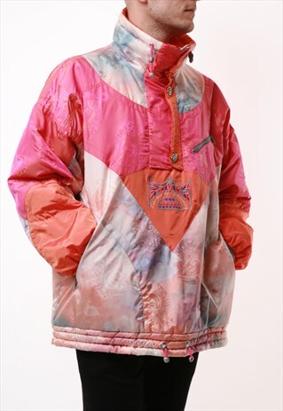 90S VINTAGE LEADING OLDSCHOOL SHELL 1/4 ZIP JACKET 16552