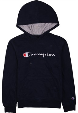 Vintage 90's Champion Hoodie Pullover Spellout Navy Blue