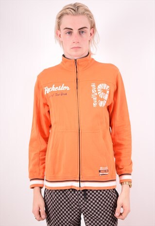 CHAMPION MENS VINTAGE TRACKSUIT TOP JACKET XL ORANGE 90S