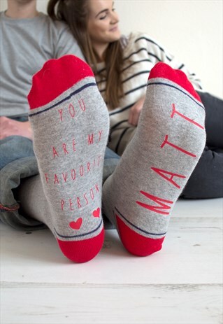 PERSONALISED MY FAVOURITE PERSON VALENTINE'S GIFT SOCKS