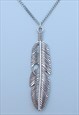 SILVER FEATHER PENDANT 