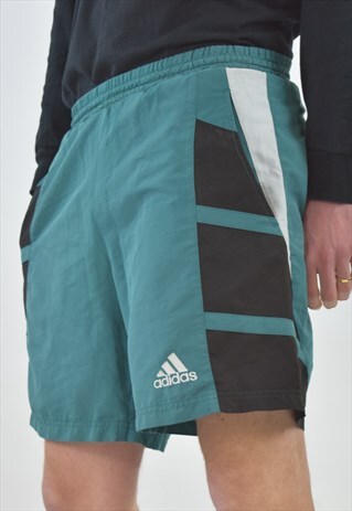 VINTAGE 90S GREEN ADIDAS SWIM SHORTS