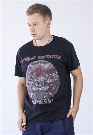 VINTAGE MENS AVENGED SEVENFOLD HAIL TO THE KING T-SHIRT