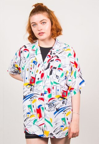 VINTAGE 90'S ABSTRACT PATTERN SHIRT