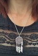 GREY DREAMCATCHER NECKLACE