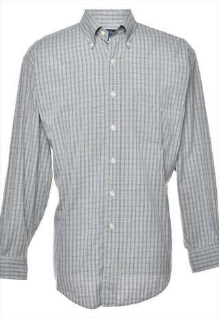 VINTAGE BROOKS BROTHERS CHECKED SHIRT - M