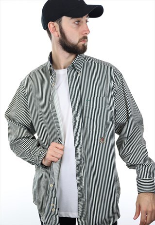 VINTAGE TOMMY HILFIGER STRIPED SHIRT GREEN