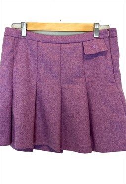 Vintage Burberry Mini Skirt in Lilac color. Size M