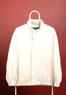 Vintage YSL Harrington Logo Jacket White