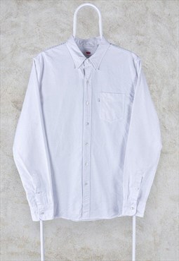 Levi's White Shirt Long Sleeve Oxford Men's Medium