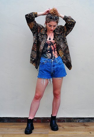 VINTAGE ANIMAL PRINT SHELL JACKET