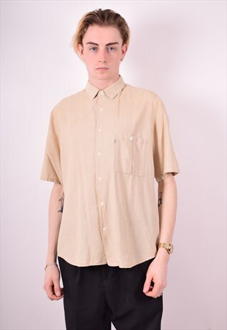 LEVI'S MENS VINTAGE SHIRT MEDIUM BEIGE 90S