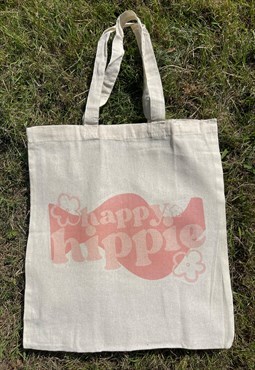 'happy hippie' printed tote