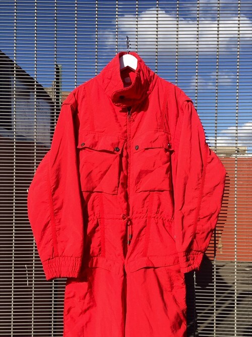 cerruti 80s aviator style red ski suit mens L