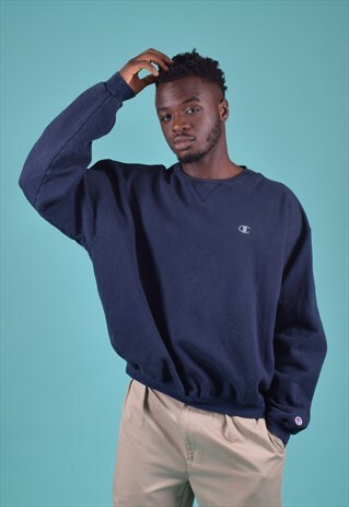 VINTAGE CHAMPION NAVY SWEATSHIRT