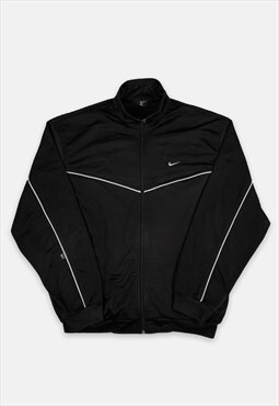 Vintage 90s Nike black embroidered track jacket