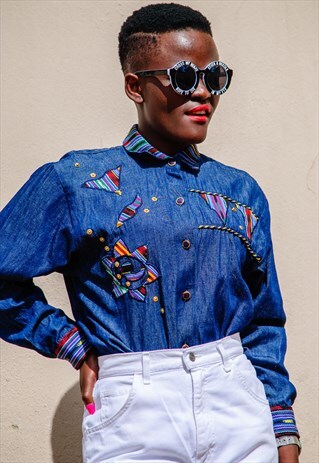 90S DARK WASH DENIM SHIRT