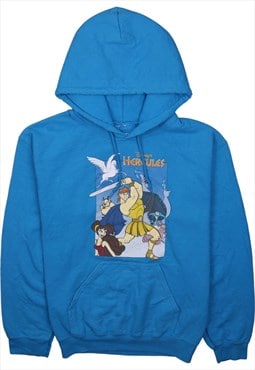 Vintage 90's Disney Hoodie Hercules Pullover Blue Small