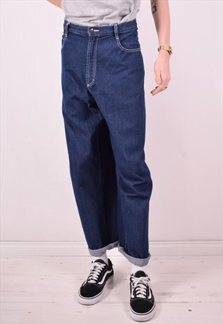 DICKIES MENS VINTAGE JEANS W36 L32 BLUE 90S