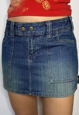 90s Style Carpenter Mini Denim Skirt