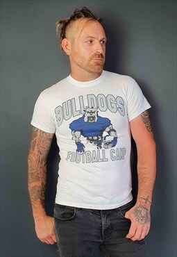 Vintage 90's GILDAN Bulldogs Football Camp T-Shirt