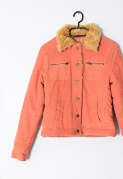 Y2K Peach Orage Corduroy Jacket