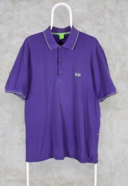 Hugo Boss Polo Shirt Purple Short Sleeve Men's XXL