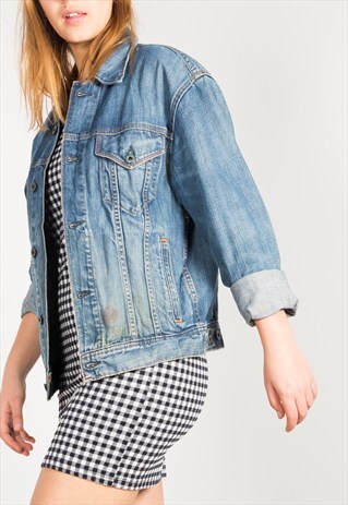 VINTAGE 80'S POLO RALPH LAUREN DENIM JACKET / S1202