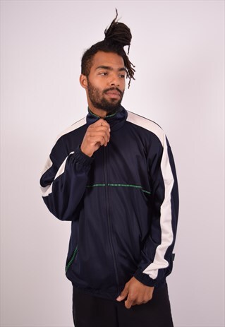 VINTAGE PUMA TRACKSUIT TOP JACKET NAVY BLUE