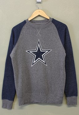 Vintage NFL Cowboys Sweatshirt Grey / Navy With Print