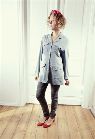VINTAGE 90'S BLACK SATIN LONG SLEEVES SHIRT