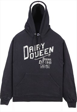 Jerzees 90's Dairy Queen Pullover Spellout Logo Hoodie Small