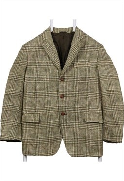 Vintage 90's Harris Tweed Blazer Tweed Wool Jacket Green,