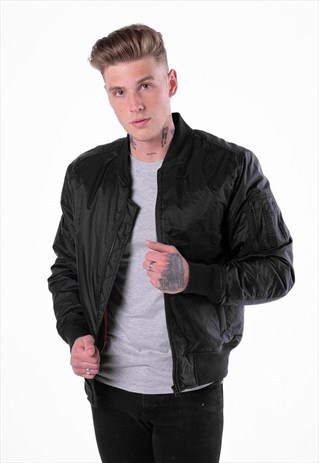 ESSENTIAL LIGHTWEIGHT BOMBER JACKET - BLACK