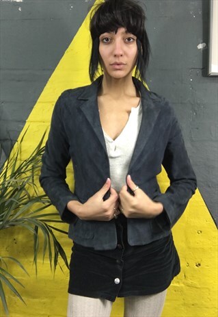 NAVY SUEDE BLAZER
