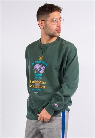 VINTAGE CHAMPION SWEATSHIRT 1995 MILWAUKEE MARATHON