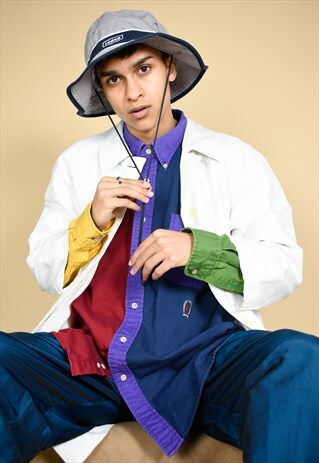 RARE TOMMY HILFIGER BLOCK RAINBOW COLOUR LONG SLEEVE SHIRT