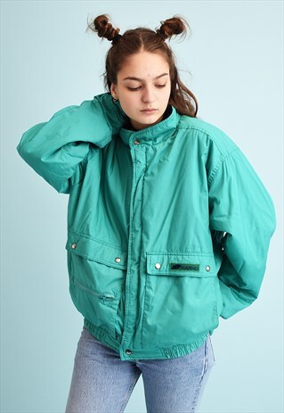 80'S RETRO ATHLEISURE SPORTS PUFFER JACKET