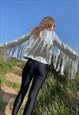 THREADED TRIBE TASSEL FESTIVAL JACKET SILVER DISCO PRIDE